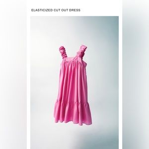 NWT ZARA GIRL ELASTICIZED CUT OUT DRESS